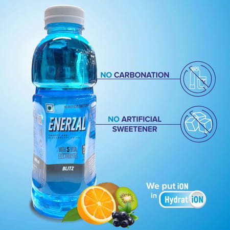 Enerzal Blitz Isotonic Hydration & Electrolyte Energy Drink Pet Bottle 500 Ml Each (Pack Of 6)