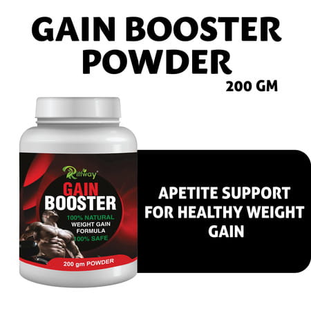 Riffway Gain Booster Weight Gain Powder | Improve Workout Performance 100% Ayurvedic (1x200gm)