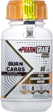 Pharmgrade Burn Carbs R-ala For Fat Loss & Controls Blood Sugar - 60 Tablets