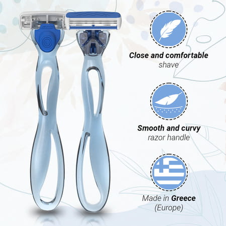 Zlade Summer Splash Iii Triple-Blade Hair Removal Razor For Women - 1 Handle + 4 Cartridges