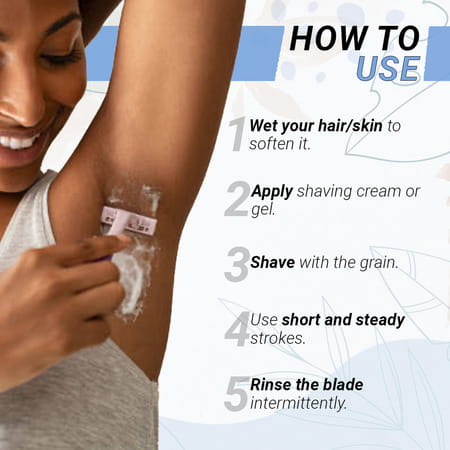 Zlade Summer Splash Iii Triple-Blade Hair Removal Razor For Women - 1 Handle + 4 Cartridges