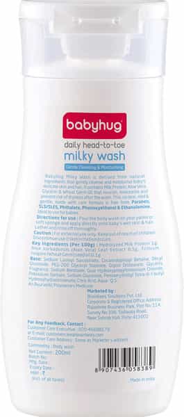 Babyhug Daily Head To Toe Milky Wash - 200 Ml