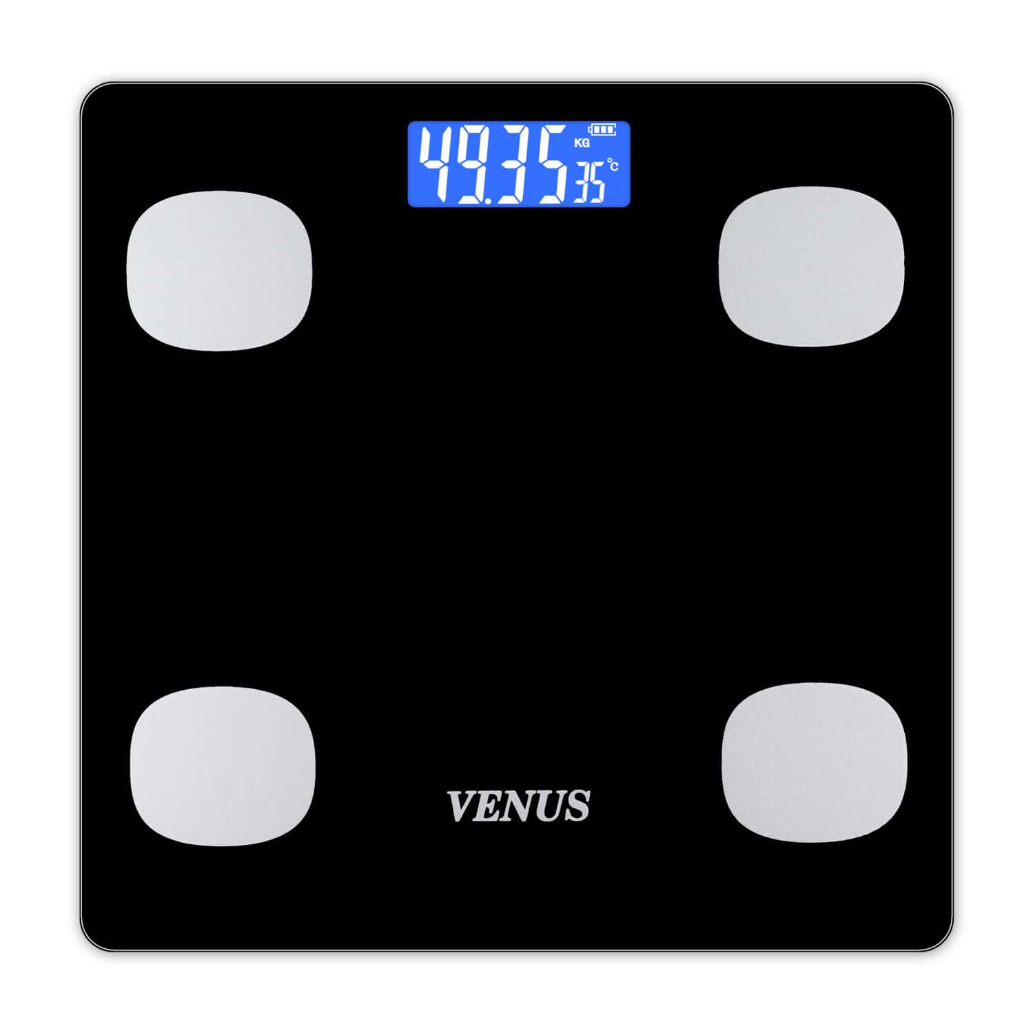 Venus (india) Electronic Digital Personal Bathroom Weight Machine | Upto 180kg | Eps-6399-new-black