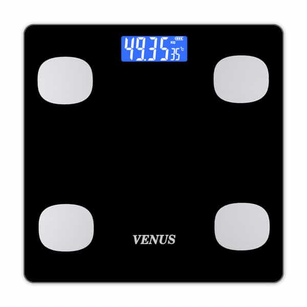 Venus (India) Electronic Digital Personal Bathroom Weight Machine | Upto 180Kg | Eps-6399-New-Black