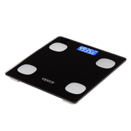 Venus (India) Electronic Digital Personal Bathroom Weight Machine | Upto 180kg | Eps-6399-New-Black