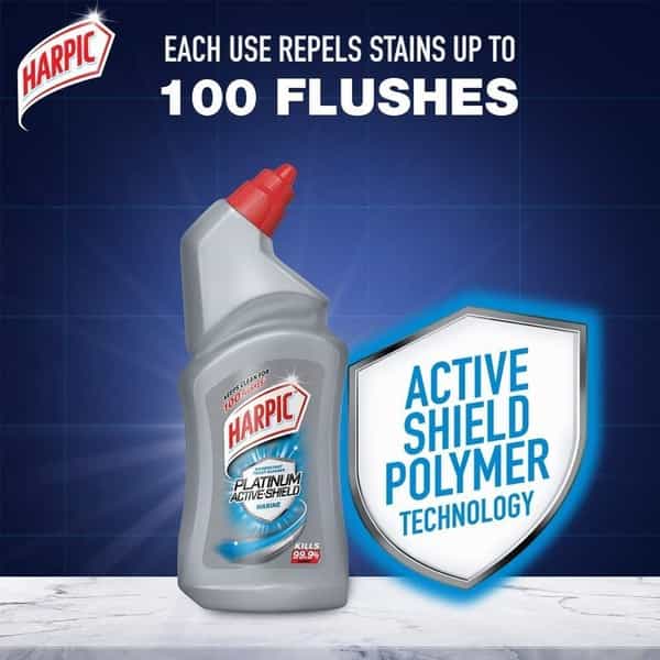 Harpic Active Platinum Marine Toilet Cleaner  Bottle Of 500 Ml