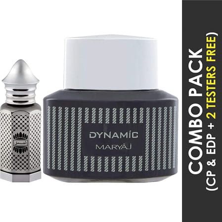 Ajmal Asher Cp Alcohol-Free Attar 12ml For Unisex And Maryaj Dynamic Edp 100ml For Men