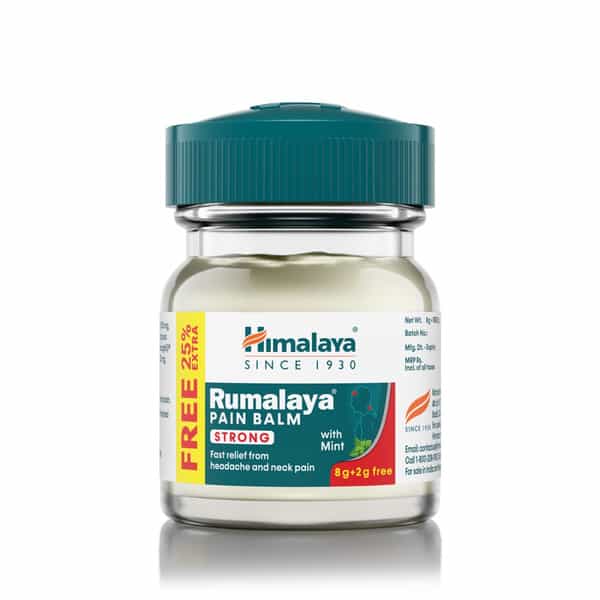 Himalaya Rumalaya | Strong Fast Relief From Headache & Neck Pain | Pain Balm | 10 Gm | 8G + 2G Free