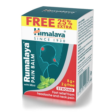 Himalaya Rumalaya | Strong Fast Relief From Headache & Neck Pain | Pain Balm | 10 Gm | 8g + 2g Free