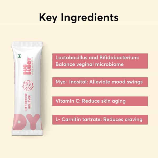 Bug Buddy Menopause Reliever | Menopause Supplement For Hormonal Balance | 30 Days Pack