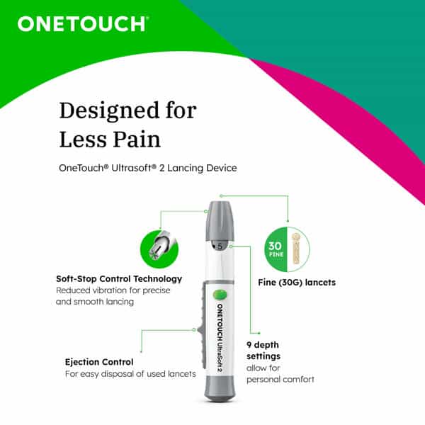 Onetouch Ultrasoft Lancets | Pack Of 50 Lancets | Designed For Less Pain