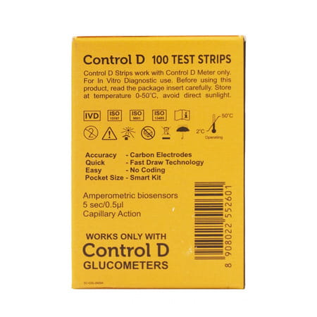 Control D Test Strips - 100 Strips