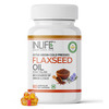 Inlife Flaxseed Oil Omega 3 6 9 Supplement Extra Virgin Cold Pressed 500 Mg - 60 Veg Capsules
