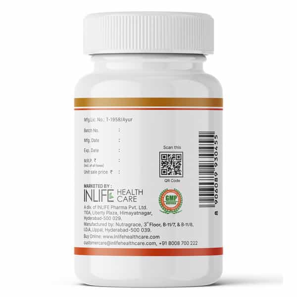 Inlife Flaxseed Oil Omega 3 6 9 Supplement Extra Virgin Cold Pressed 500 Mg - 60 Veg Capsules