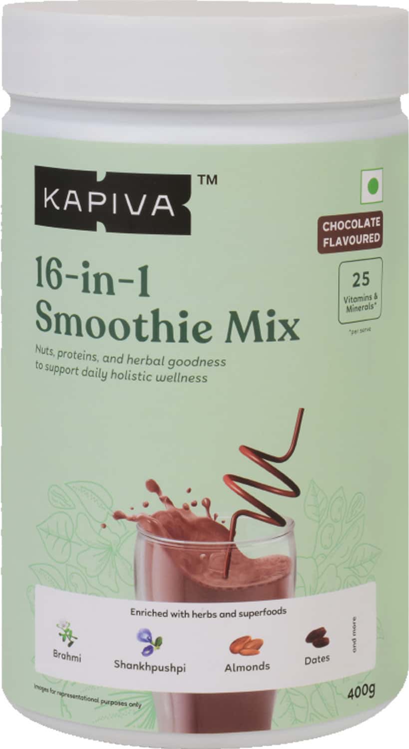 Kapiva 16-In-1 Smoothie Mix 400g | Superfoods Proteins Ayurvedic Herbs For Wellness