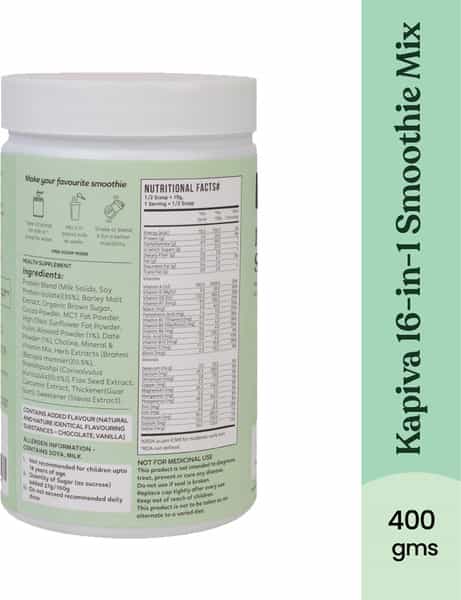 Kapiva 16-In-1 Smoothie Mix 400G | Superfoods Proteins Ayurvedic Herbs For Wellness