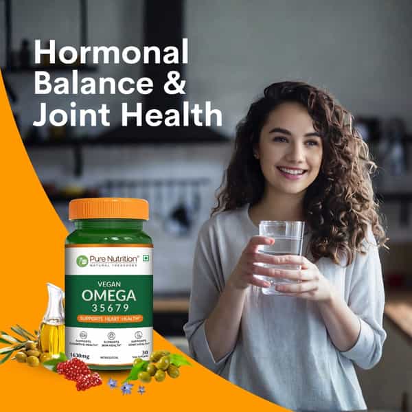 Pure Nutrition Veg Omega 3 For Brain And Heart Health 30 Veg Softgels