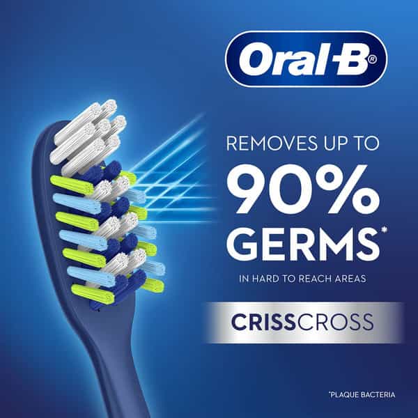 Oral-B Criss Cross - Family Pack Of 4 Toothbrushes Soft | For Adults | Manual | Multicolor