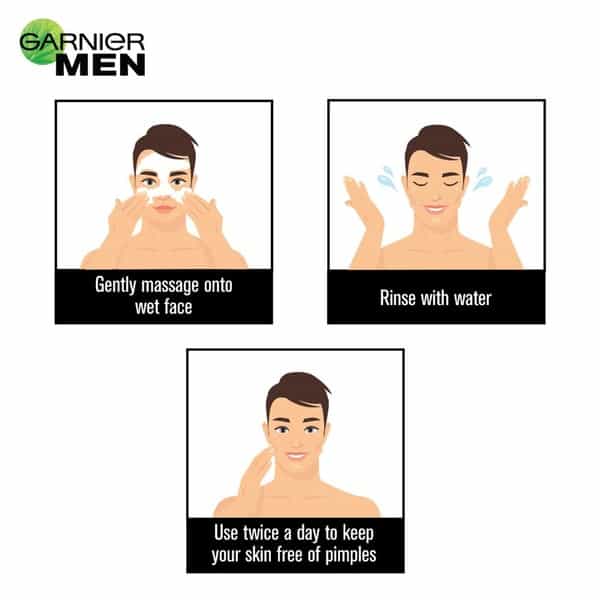 Garnier Men Acno Fight Anti-Pimple Face Wash Tube Of 100 G