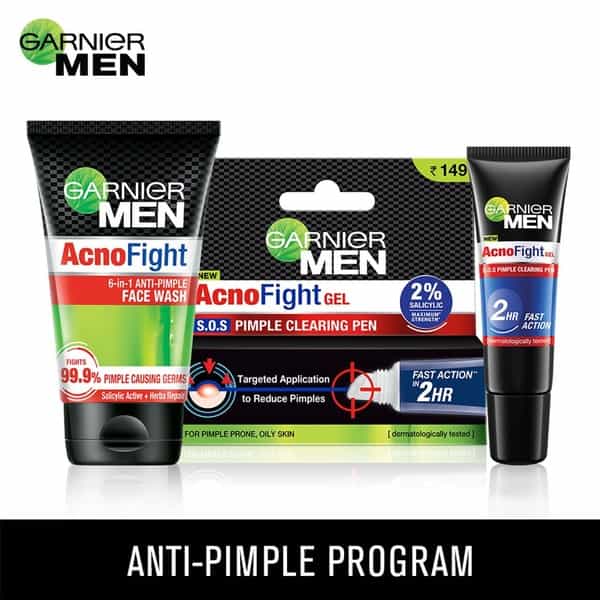 Garnier Men Acno Fight Anti-Pimple Face Wash Tube Of 100 G