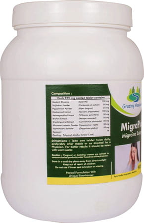 Grazing Meadows Migraplus 900 Tablets | Natural Supplement For Migraine Support (Pack Of 5)