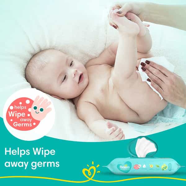 Pampers Baby Gentle Wet Wipes With Aloe 97% Pure Water - 72 Count