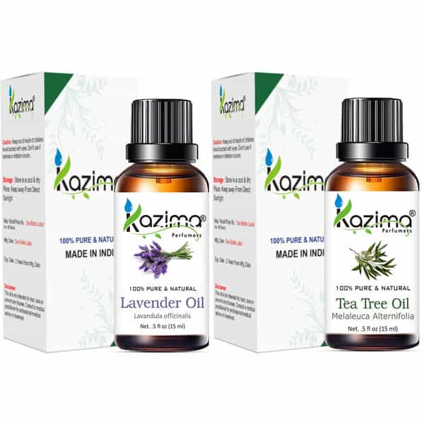 Kazima Combo Of Lavender Oil And Tea Tree Essential Oil ( Each 15Ml ) (15 Ml)