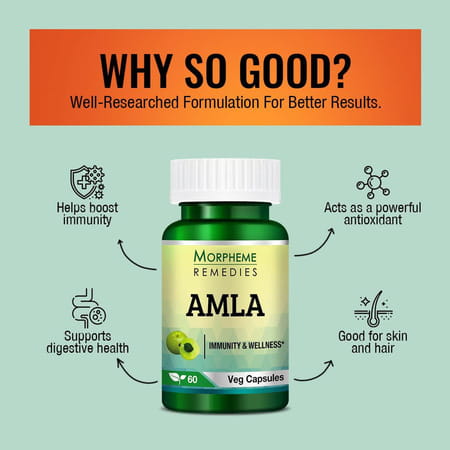 Morpheme Remedies Amla 500 Mg - 60 Veg Capsules