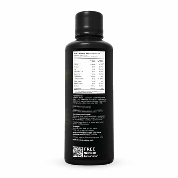 Pure Nutrition L-Carnitine Liquid |Orange | Fat Metabolism & Energy Support Formula 450 Ml