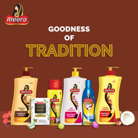 Meera Hairfall Care Shampoo | Goodness Of Badam & Shikakai | For Strong & Healthy Hair | 650ml