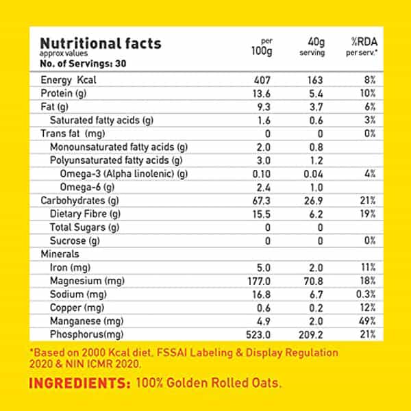 Yoga Bar Rolled Oats 1.2Kg