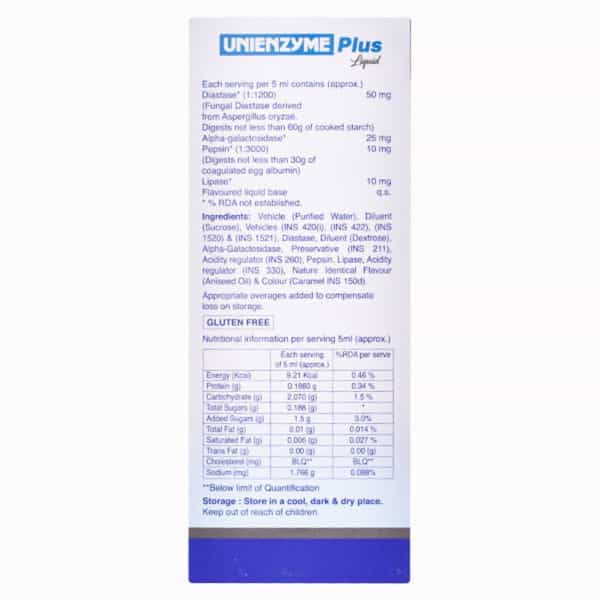 Unienzyme Plus Saunf Flavour Bottle Of 200Ml Oral Liquid