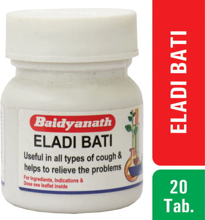 Baidyanath Asli Ayurved Eladi Vati | For Dry Cough Cold Fever And Vomiting - 20n (Pack Of 2)