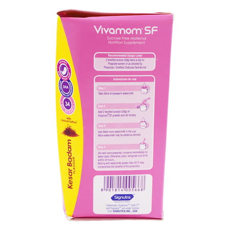 Vivamom Sf Kesar Badam Flavour Maternal Nutrition Drink Refill Of 200Gm