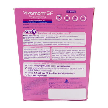 Vivamom Sf Kesar Badam Flavour Maternal Nutrition Drink Refill Of 200gm