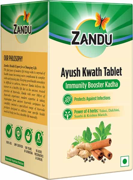 Zandu Ayush Kwath Ayurvedic Immunity Booster - 60 Tablets