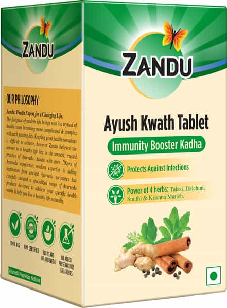 Zandu Ayush Kwath Ayurvedic Immunity Booster - 60 Tablets