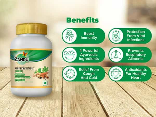 Zandu Ayush Kwath Ayurvedic Immunity Booster - 60 Tablets