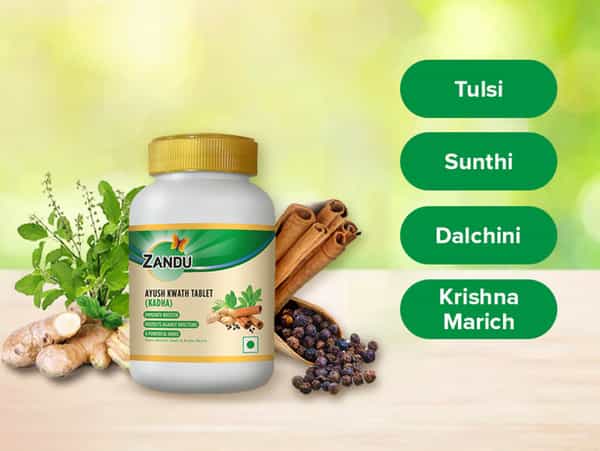 Zandu Ayush Kwath Ayurvedic Immunity Booster - 60 Tablets