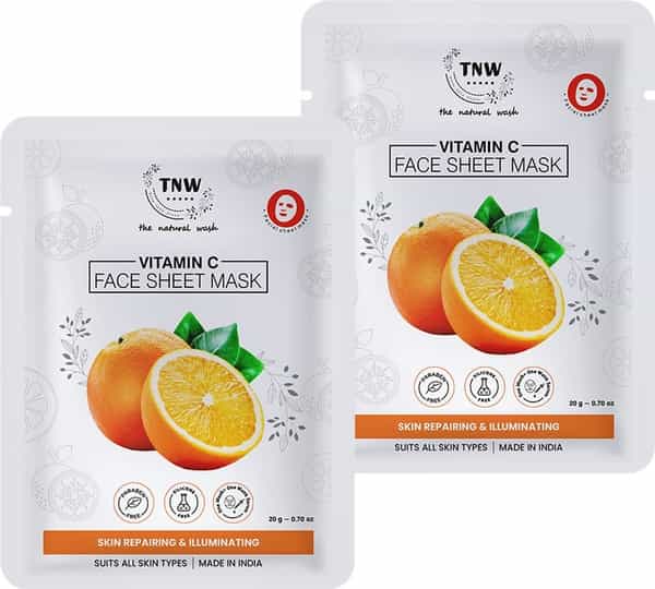 Tnw The Natural Wash Vitamin C Face Sheet Mask - Pack Of 2