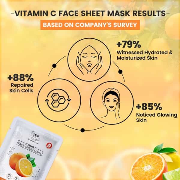 Tnw The Natural Wash Vitamin C Face Sheet Mask - Pack Of 2