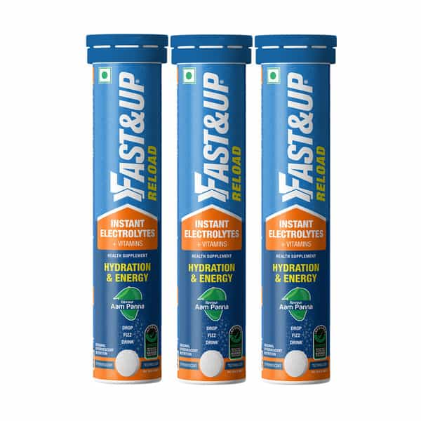 Fast&Up Reload Electrolyte Energy And Hydration -20 Effervescent Tablets - Aam Panna (Pack Of 4)
