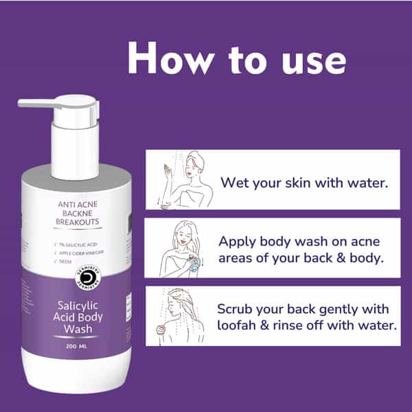 Dermistry Salicylic Acid Niacinamide Neem Anti Acne Pimples Oil Removal Exfoliator Body & Face Wash