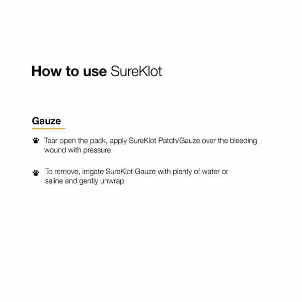 Sureklot - Stop Bleeding Dressing Veterinary - Gauze (Pack Of 2)