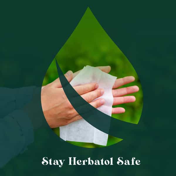 Herbatol Plus Germ Protection Wipes | Safe On Skin - Aloe Vera Extracts - 25 Wipes (Pack Of 2)
