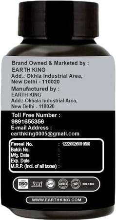 Earth King Shilajit/Shilajeet Capsule - 500mg 60 Capsules (Pack Of 2)