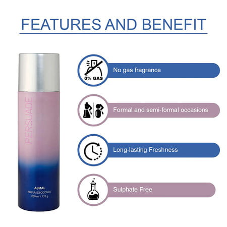 Ajmal 2 Wisal For Women And 2 Persuade For Men & Women Deodorants Each 200Ml Combo Pack Of 4