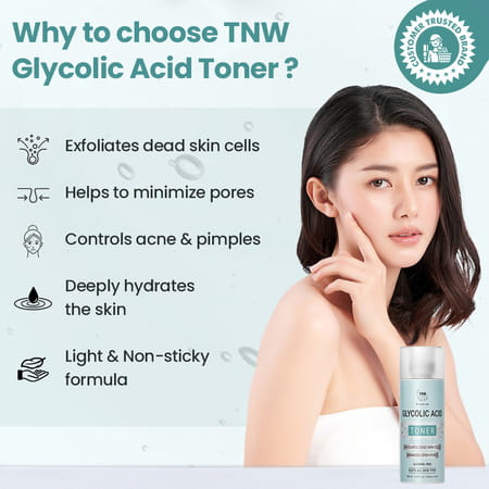 Tnw - The Natural Wash Glycolic Acid Toner | For Exfoliating Dead Skin Cells | Alcohol Free