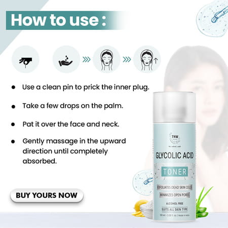 Tnw - The Natural Wash Glycolic Acid Toner | For Exfoliating Dead Skin Cells | Alcohol Free