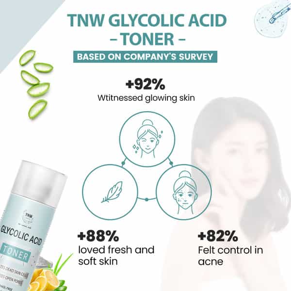 Tnw The Natural Wash Glycolic Acid Toner | For Exfoliating Dead Skin Cells | Alcohol Free